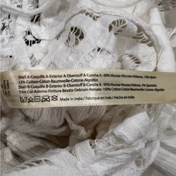 Free people Adella Cami color: white, size XS, NWT - Picture 7 of 9